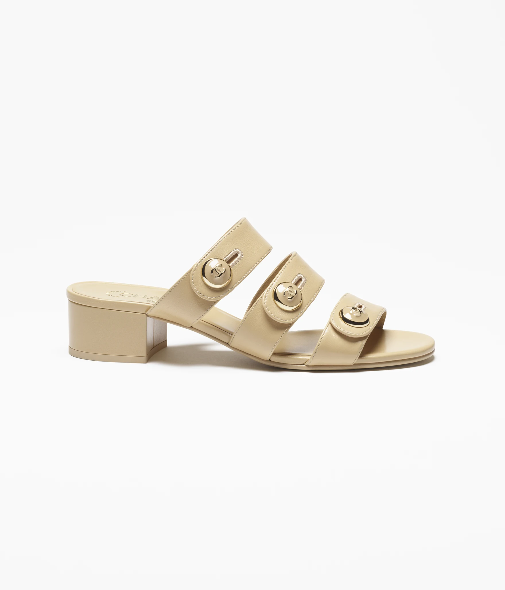 Chanel Shiny Calfskin Sneakers – Beige