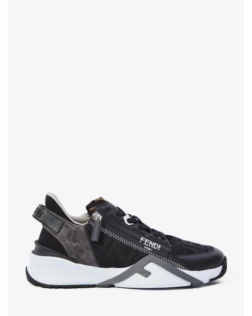Fendi Men's White Flow Sneakers