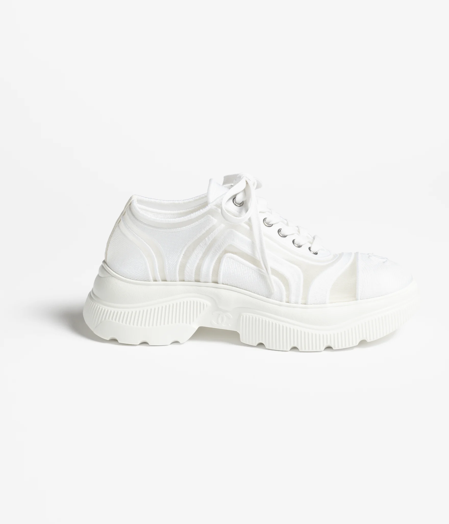 Mesh & Mixed Fibers White