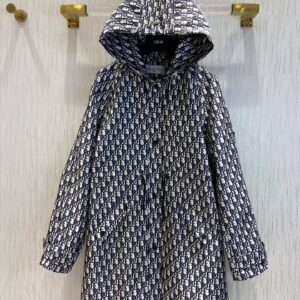 Dior Classic monogram hooded trench coat