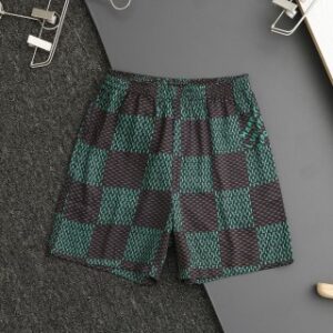 Checkered pattern suit shorts