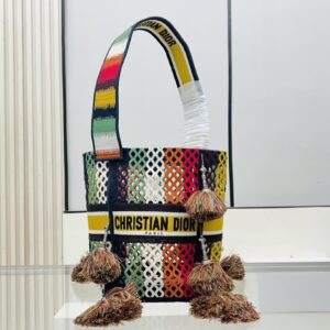 Dior D-Bubble Tassel Bucket Bag
