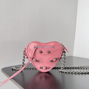 Balenciaga Heart-Shaped Mini Leather Bag