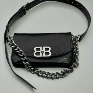 Balenciaga BB Soft Small Leather Shoulder & Crossbody Bag