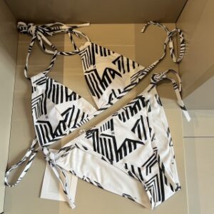 White and Black Chanel Swimsuit