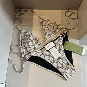 White and Black Gucci bikini