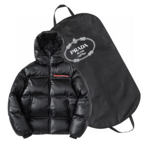 Prada Down Jacket - Hot Red Stripe Business Casual