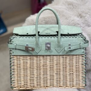 Hermès Birkin 25 Vert Cypre Crocodile Niloticus with Silver Hardware