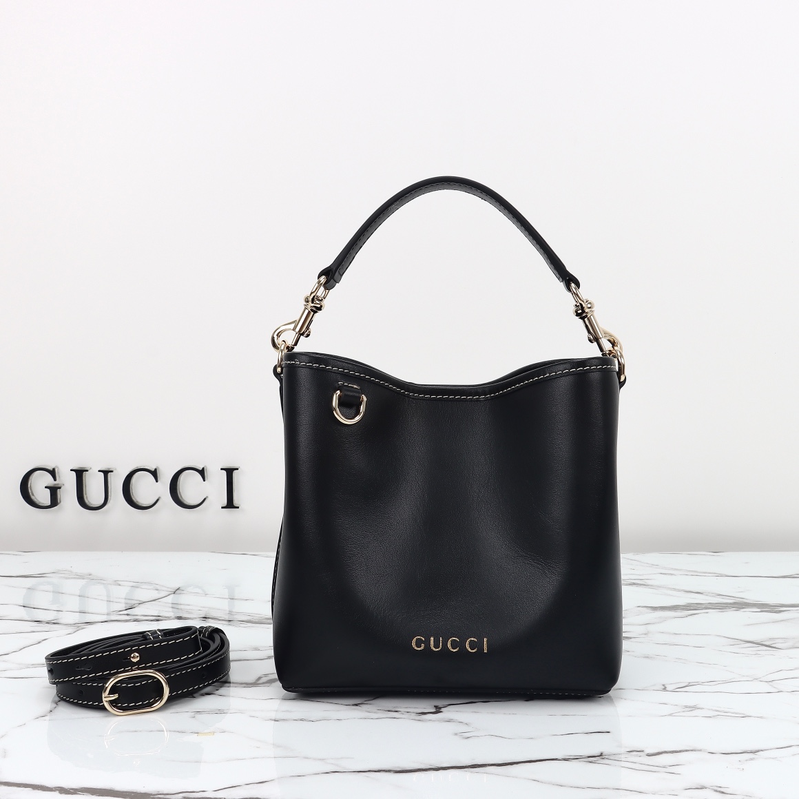 Small GG Emblem Bucket Bag