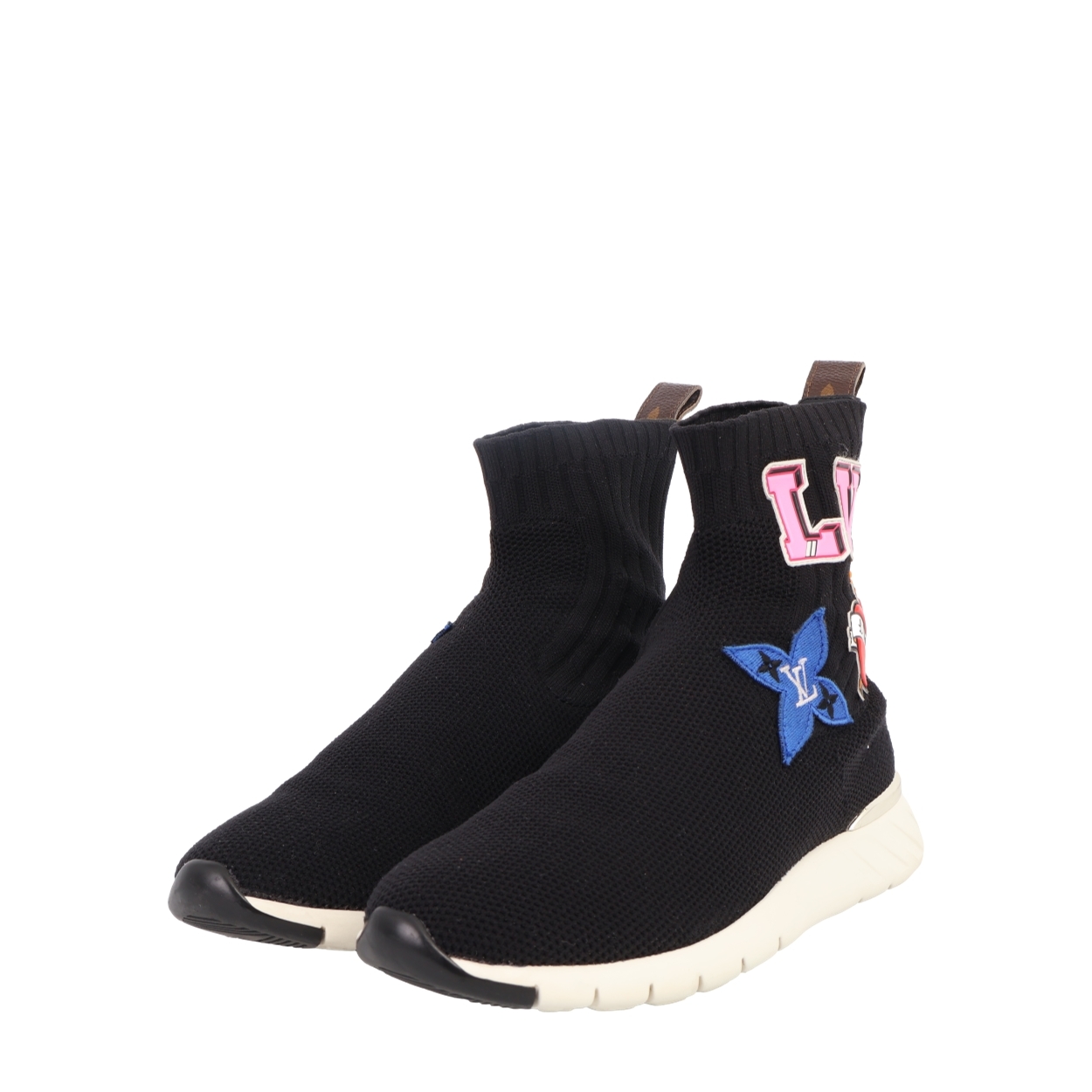 Louis Vuitton Knit Star Patch Sock Sneakers Black