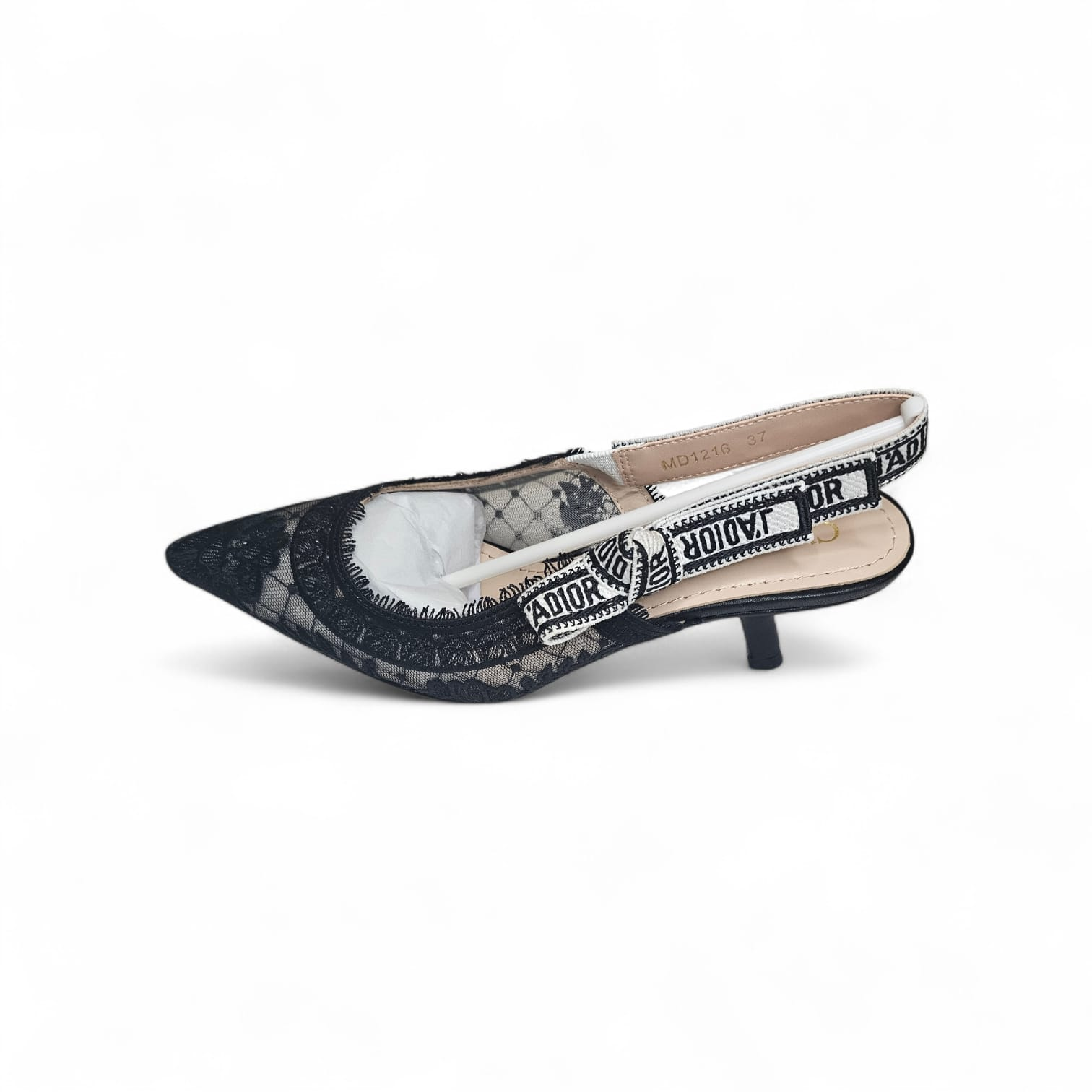 Embroidered designer-style "J’ADIOR" slingback - Image 3